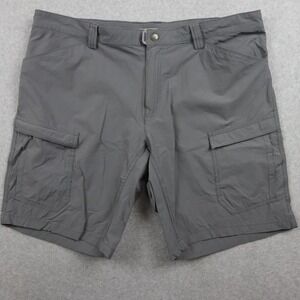 Ascend Shorts Mens 42 Cargo Flap Pocket Stretch Nylon Outdoor Hiking Casual Gray